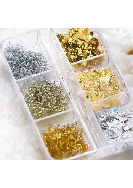 6'lı Gold ve Gümüş Parçalı Folyo Seti