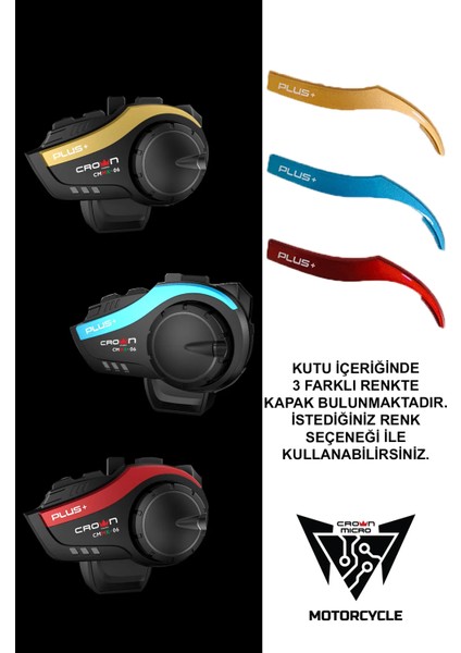 6 Kişilik interkom Motosiklet Kask Bluetooth intercom kulaklık Seti CMMK-06 PLUS+