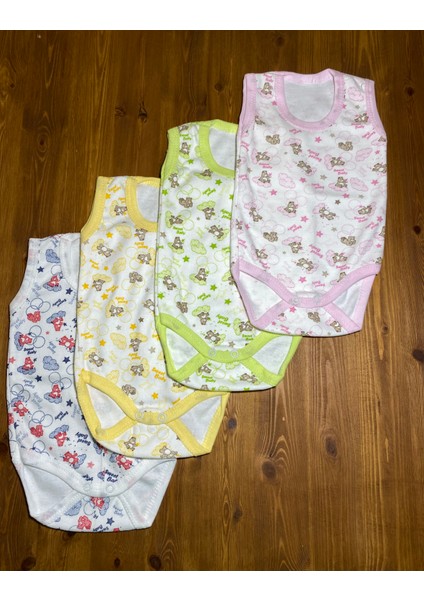 Askılı Çıtçıtlı Bebek Badi 4 Adet