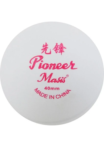 Pin Pon Topu Pioneer 40 mm Beyaz - (12 Adet)