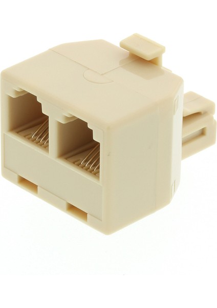 RJ11 6P4C 2'li Telefon Hattı Çoklayıcı Y-Splitter Adaptörü