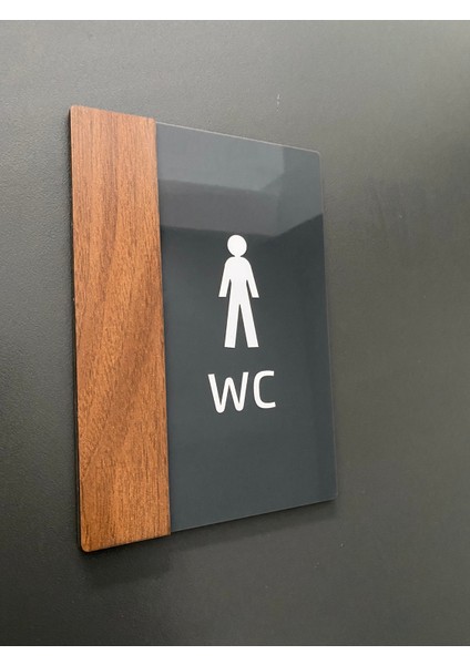 Wooden Serisi Wc Yönlendirme Levha Seti