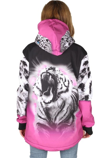 SS7903 White Tiger Pembe Snowboard Montu, Kadın Kayak Montu