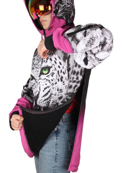 SS7903 White Tiger Pembe Snowboard Montu, Kadın Kayak Montu