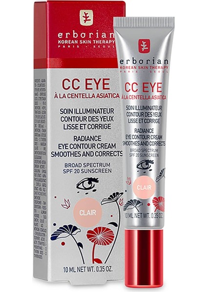 cc Eye Clair With Centella Asiatica Göz Çevresi Için Aydınlatıcı Krem 10 ml