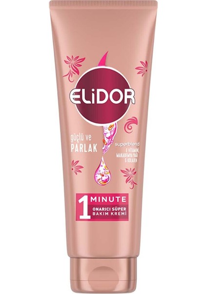 1 Minute Onarıcı Süper Saç Bakım Kremi Güçlü Ve Parlak 170 Ml