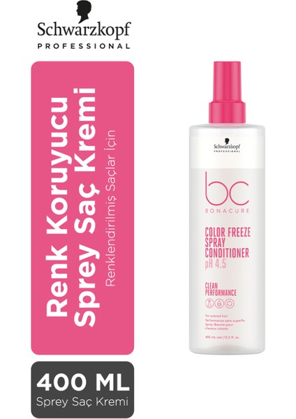 Bc Bonacure Color Freeze Ph 4.5 Boyalı Saçlar Için Vegan Sprey Saç Kremi 400 ml