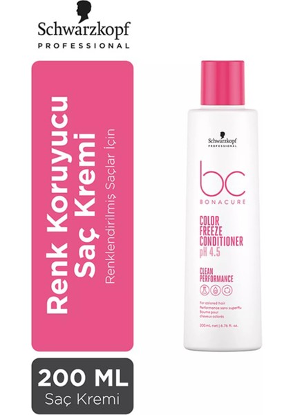Bc Bonacure Color Freeze Ph 4.5 Renk Koruyucu Vegan Saç Kremi 200 ml