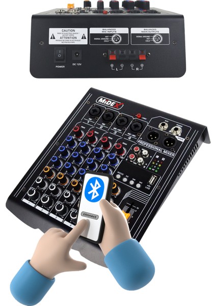 Hall Paket-2 Ses Sistemi Mixer Hoparlör Paketi (Kapalı Alan Toplantıları Için)