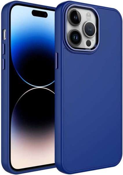 Apple iPhone 13 Pro Max Kılıf Luna Silikon Kılıf Lacivert