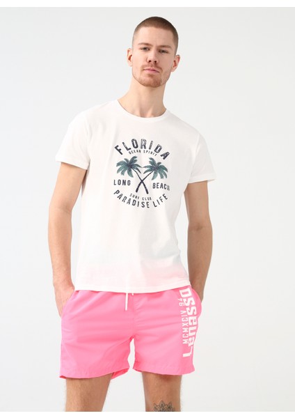 Neon Pembe Erkek Şort Mayo AD-Y95047LNS