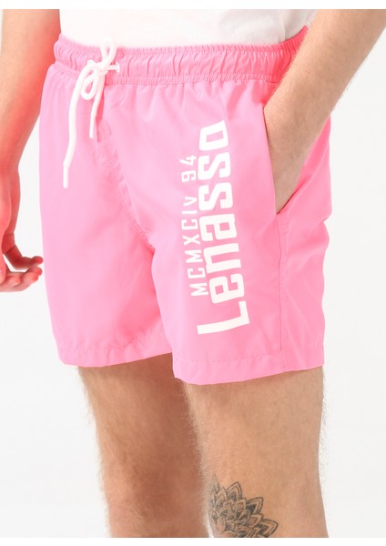 Neon Pembe Erkek Şort Mayo AD-Y95047LNS