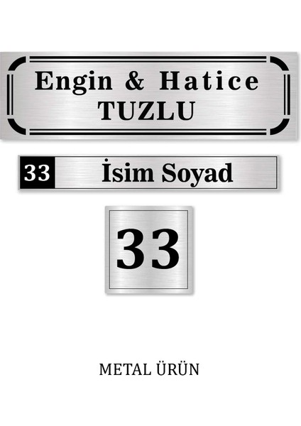 Kapı Isimliği, Kapı Numarası, Posta Kutusu Etiketi