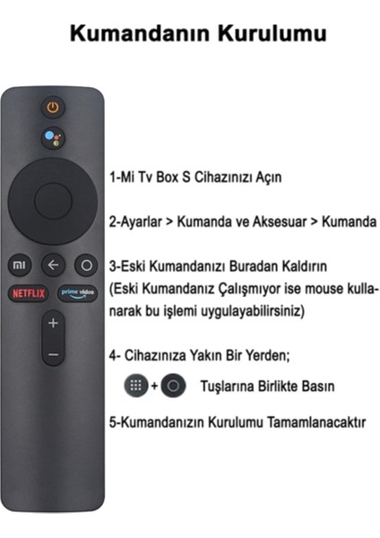 Ses Komutlu Bluetooth Android Tvbox Medai Player Xiaomi Mi Tv Stick Android Tv Box Için Uzaktan Kumanda