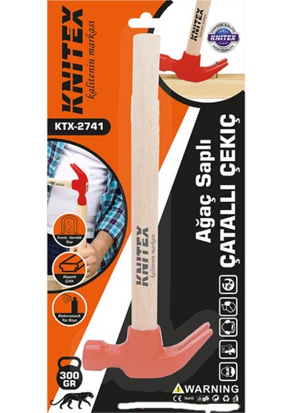KTX-2741-2652 Çatallı Çekiç 300 gr Ağaç Saplı-56 fiyatları