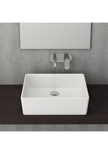 Bocchi Milano Çanak Lavabo 50 cm Parlak Beyaz 1215-062-0125