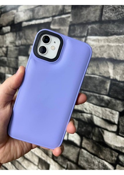 Iphone 11 Puffer Şişme Kılıf Iç Kısmı Kadifeli Kapak Lila