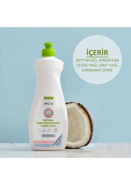 %100 Doğal Bebek Bulaşık Sabunu Bitkisel Emzik Biberon Temizleyici Vegan 500 ml