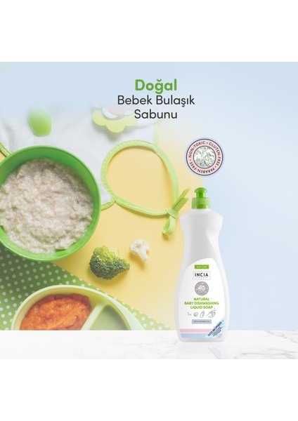 %100 Doğal Bebek Bulaşık Sabunu Bitkisel Emzik Biberon Temizleyici Vegan 500 ml