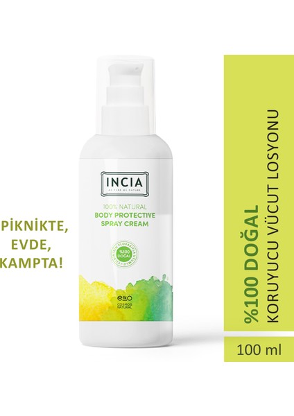 %100 Doğal Koruyucu Sprey Krem Sprey Yenidoğan Bebek Çocuk İçin Limon Okaliptus Vegan 100 ml