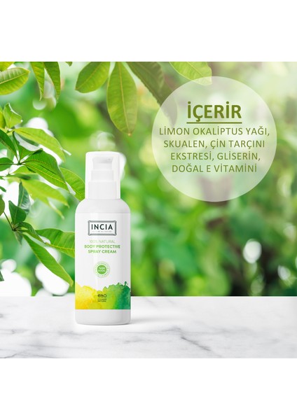 %100 Doğal Koruyucu Sprey Krem Sprey Yenidoğan Bebek Çocuk İçin Limon Okaliptus Vegan 100 ml