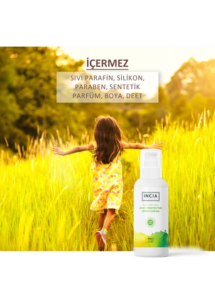 %100 Doğal Koruyucu Sprey Krem Sprey Yenidoğan Bebek Çocuk İçin Limon Okaliptus Vegan 100 ml