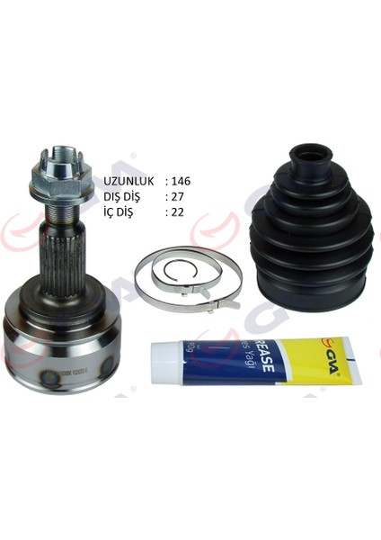 4416000K Aks Kafası Dış Ön Kangoo 3 1.5 Dci 08- 27X22X56.7 146MM