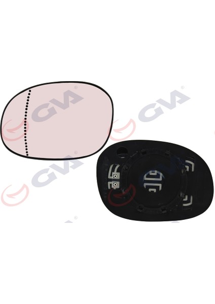 1150062 Ayna Camı Sol 206 98 C3 02 Isıtmalı Asferik VM-206AGHL