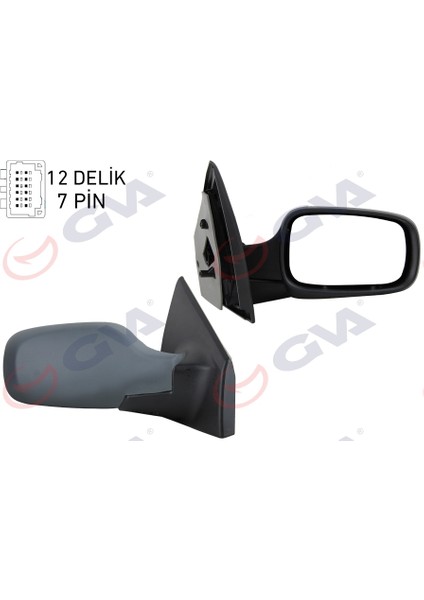 1014152 Dış Dikiz Aynası Sağ Clıo 06 Elektrikli Isıtmalı Astarlı Sensörlü Konveks 7 Fiş VM-6136EHPSR