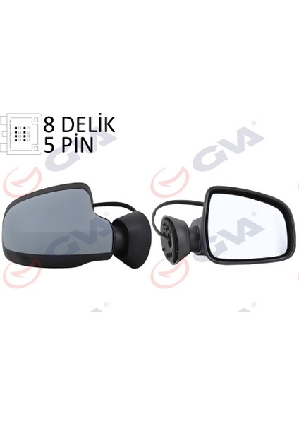 1019190 Dış Dikiz Aynası Sağ Duster 11 Elektrikli Isıtmalı Astarlı Konveks 5 Fiş VM-6802EHPR