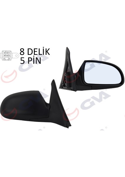 1091104 Dış Dikiz Aynası Sağ Accent 00 Elektrikli Isıtmalı Konveks 5 Fiş VM-453EHR