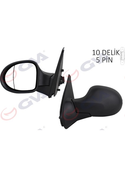 1014171 Dış Dikiz Aynası Sol Symbol Thalıa 08 Elektrikli Isıtmalı Asferik 5 Fiş VM-6124EHAL