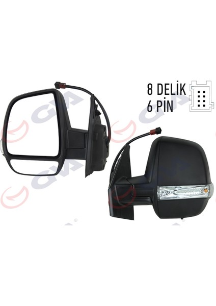 1029171 Dış Dikiz Aynası Sol Doblo 11 Elektrikli Isıtmalı Sinyalli Çift Cam Konveks 6 Fiş VM-669EHPL