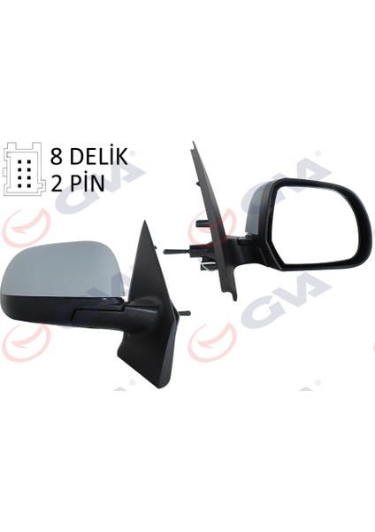 1019192 Dış Dikiz Aynası Sağ Dokker-Lodgy 12 Mekanik Sensörlü Astarlı Konveks