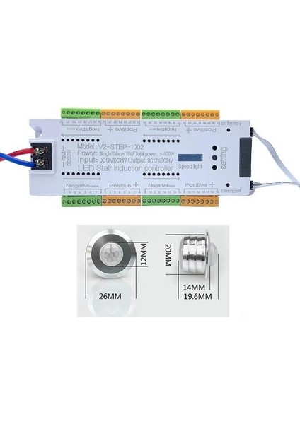 Sensörlü Yürüyen Merdiven Devresi Dimmerli Yürüyen Basamak Devresi 32 Kanal