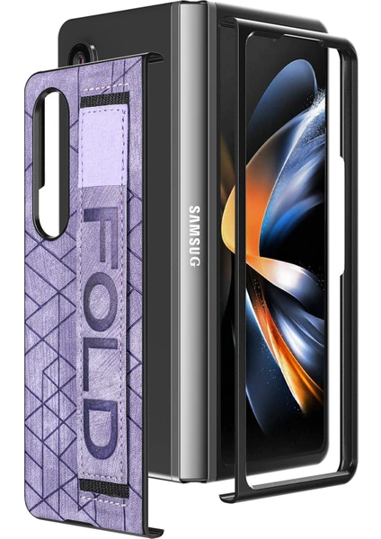 Shin-Wo Samsung Galaxy Z Fold 3 Için Deri Telefon Kılıfı With Pen Slot&belt (Yurt Dışından)