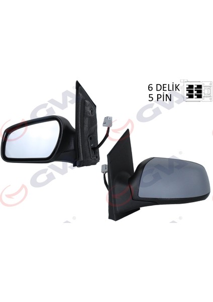 1035163 Dış Dikiz Aynası Sol Focus 05 Elektrikli Isıtmalı Astarlı Konveks 5 Fiş VM-301EHPL