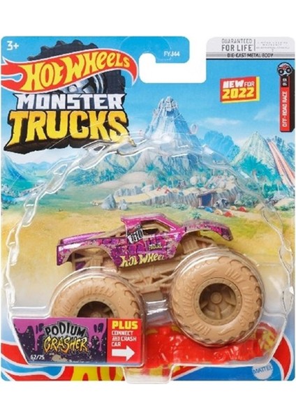 1:64 Hot Wheels Monster Trucks Araba FYJ44 HCP86 Podium Grasher