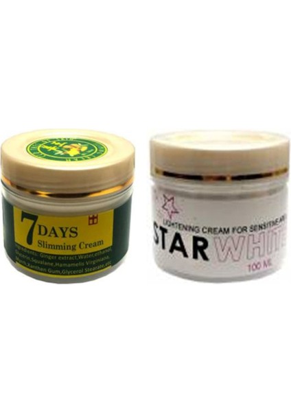 7days Slimming Cream Ginger Miracle 100ML Vücut Bakım ve Starwhite 100ML Genital Cilt Bakım