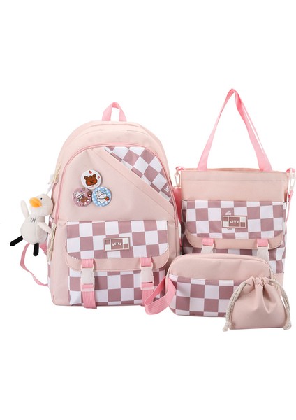 4 Parçalı Büyük Kapasiteli Çanta Seti - Pembe (Yurt Dışından)