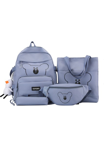 4 Parçalı Büyük Kapasiteli Çanta Seti - Mavi (Yurt Dışından)