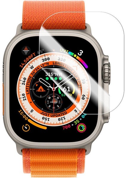 Apple Watch Ultra 49 mm Uyumlu Ekran Koruyucu Tpu Saat Ekranı Koruma - 2 Adet