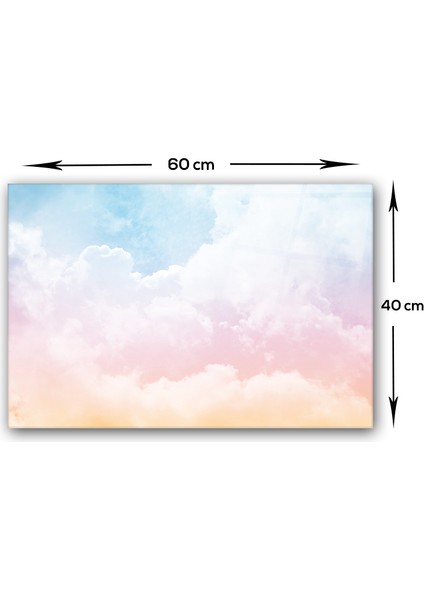 Renkli Bulutlar | Cam Ocak Arkası Koruyucu | 40cm X 60cm modelleri