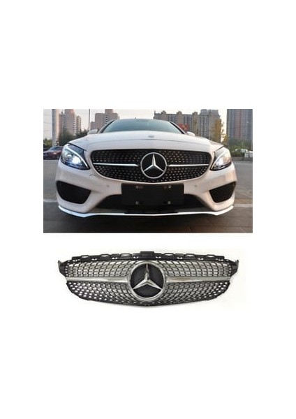 Mercedes w205 diamond amg ön panjur ızgara seti 2014 / 2018 c serisi