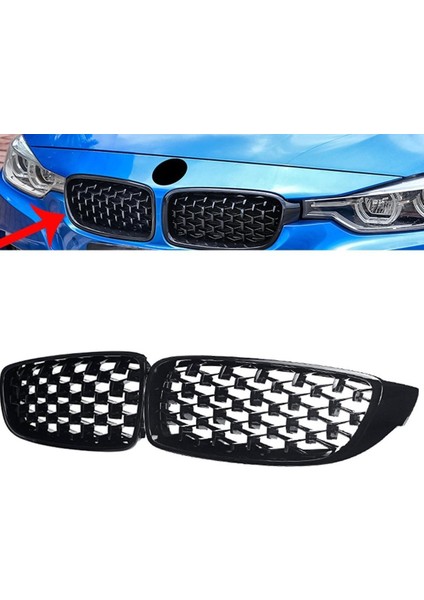 Bmw F32 F33 F36 ön panjur ızgara böbrek diamond siyah