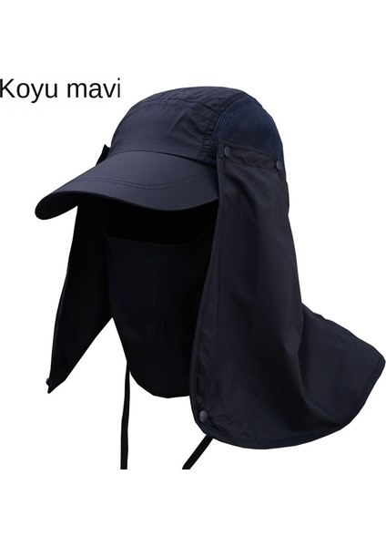 Güneş Koruyucu Balıkçı Şapkası - Mavi (Yurt Dışından)