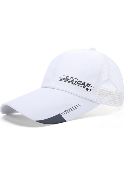 Unisex Nefes Alabilir Ayarlanabilir Şapka - Beyaz (Yurt Dışından)
