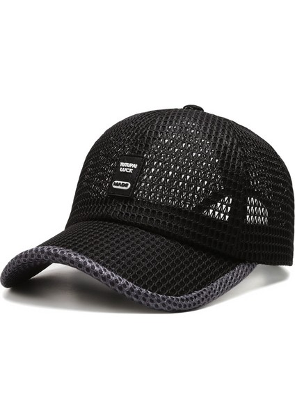 Unisex Nefes Alabilir Ayarlanabilir Şapka - Siyah (Yurt Dışından)