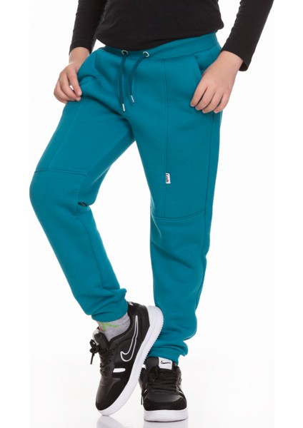 Çocuk Kalın Eşofman Altı Jogger Cepli