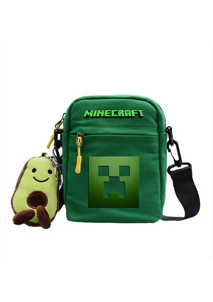 Kadın Postacı Minecraft Desen Omuz Çantası - Yeşil (Yurt Dışından)